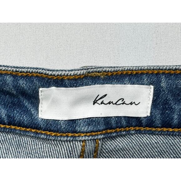 NWT KanCan Women's Light Wash Distressed Tapered Leg Blue Jeans - Size 1 (24x28) - Picture 9 of 10
